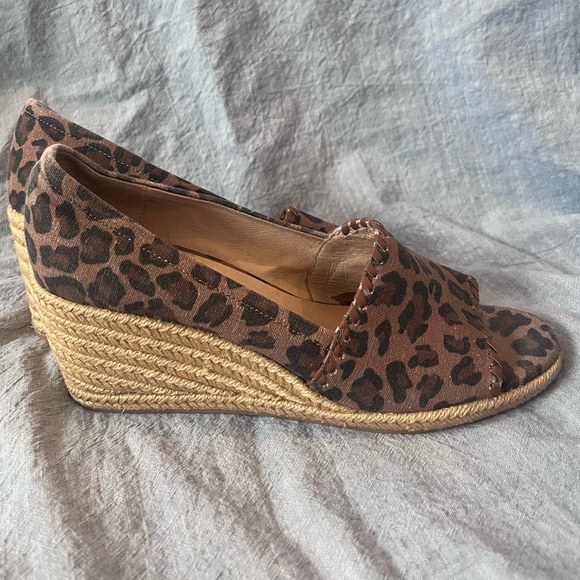 Jack Rogers Shoes - Jack Rogers Brown Leopard Wedge Espadrilles